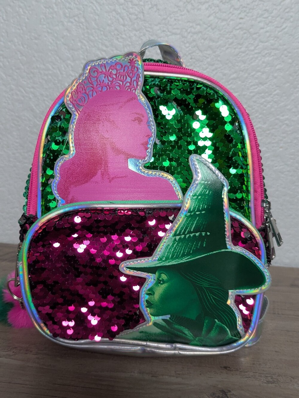 Wicked Movie Micro Mini Sequin Backpack Glinda Elphaba
